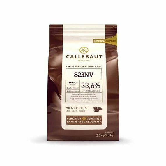 Шоколад Молочный Callebaut 33,5% галлеты, 2,5 кг